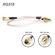 RG316 SMA Coax Cable, SMA Male to SMA Female Coaxial Cable 6inch(15cm) Pigtail Jumper Extension Cabl