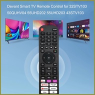 ✒ ◧ ◷ New Devant Smart TV remote 32STV103 50QUHV04 55UHD202 43stv103 65QUHV04 55quhv04  Devant TV R