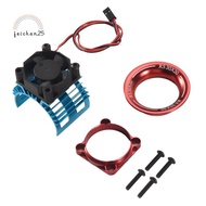 Motor Heatsink Cover+Cooling Fan for  A959-B 144001 124019  1/8 1/10 RC Car 540 550 3650 Size Motor 