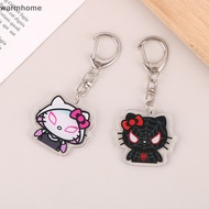 WHE 2Pcs Kawaii Sanrio Hello Kitty Spiderman Surrounding Key Chain Hellokitty School Bag Pendant WHE