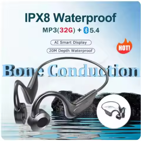 Sony 2026 Bone Conduction Swimming Headphones Bluetooth 5.4 Waterproof Not In-Ear Wireless Plug-in C