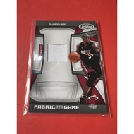 NBA Card: Dwyane Wade Miami Heat Legend Panini Certified Game Used Jersey Material
