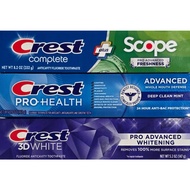 Crest Toothpaste – Pro-Health, Complete + Scope & 3D White Whitening