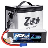 Zeee 6S Lipo Battery 6000mAh 22.2V 100C Soft Case Battery EC5 Connector 1 Pack Battery with 1 Pcs Li