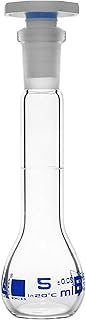 Volumetric Flask, 5ml - Class B Tolerance ±0.05ml - 10/19 Polyethylene Stopper - Single, White Gradu