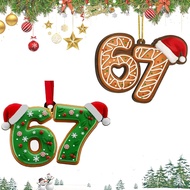 67 Hiasan Krismas, 2PCS 67 Hiasan Krismas Meme Lucu 2025, Hiasan Krismas 67 Lucu, Hadiah Meme Lucu 6