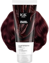 IGK Hair Gloss Toner & Color Depositing Mask | Intense Burgundy Semi-Permanent | Vegan + Cruelty Fre