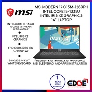EDGE | MSI Modern 14 C13M-1260PH Intel Core i5-1335U Intel Iris XE Graphics 14” Laptop