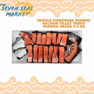 Fresh Norway Salmon trout Sashimi  Grade  3.4-3.9 KG Whole fish