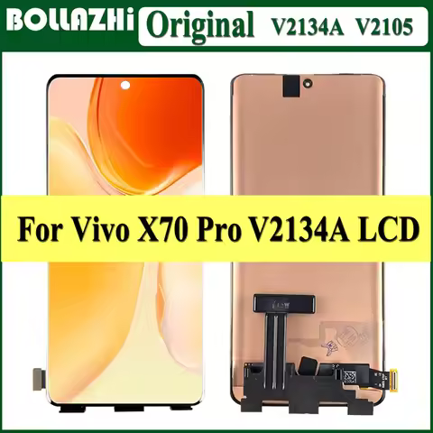 6.56" AMOLED LCD For Vivo X70 Pro LCD V2134A V2105 Display Screen Touch Digitizer Replacement For VI