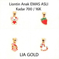 LIONTIN ANAK EMAS ASLI KADAR 700 / 16K ( TOKO MAS LIA GOLD BEKASI )