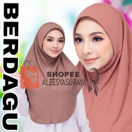 Size M [Berdagu Awning Lembut] Tudung Sarung Berdagu Moscrepe Awning Lembut