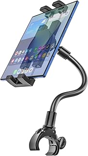 Gooseneck Spin Bike Mount for Z Fold - [Foldable Phone Friendly] Treadmill Tablet Holder for Indoor 