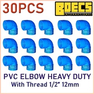 ✓ ✤ ♈ PVC Elbow 1/2 Blue with Thread Single Thread Only by Bdecs