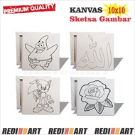 Kanvas Lukis Sketsa 10x10 cm