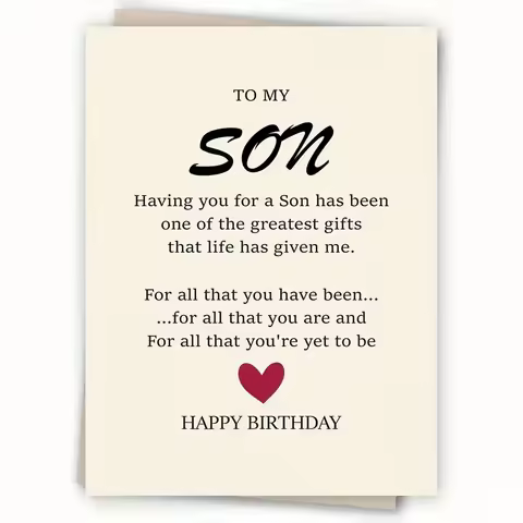 1pc,Perfect Gift for Men, Happy Birthday Card for Son - Bracelet from Mom - - 16th, 18th, 21st, 30th