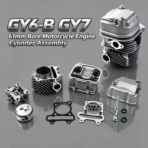 Motorcycle Engine Cylinder Assembly GY6-B GY7 61mm Bore Super Cylinder Head Rocker Arm Cylinder Cams