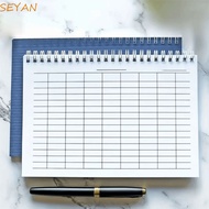 SEYAN Spiral Bound Notebook, Sturdy Cover Universal Line Pages Financial Record Book, Expenditure Bl
