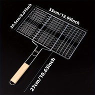 BBQ Grill Basket with Large Capacity – Perfect for Grilling Fish Chicken Wings Legs Steak Shrimp & V