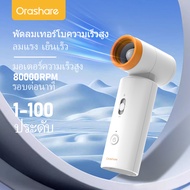 Orashare HF06  พัดลมพกพา พัดลมมือถือ  แบตเตอรี่4500 mAh 100 ระดับ ชาร์จได้ พร้อมฟังก์ชั่นกันฝุ่น ตั้