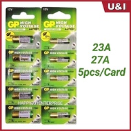 [Fast Delivery] Genuine GP High Voltage Super Alkaline Battery 27A / A27 / 23A / A23 12V 5pcs / Batt