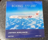 日本飛機，Japan Airlines JL 日本航空 JAL 777-200，東京奧運 2020 奧運吉祥物 塗裝機，註冊編號：JA773J，1/400，飛機模型，Never Display，收PayMe、支付寶、轉數快。