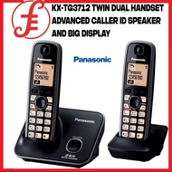 Panasonic KX-TG3712 TWIN DUAL Handset With Caller ID Speaker And Big Display Advanced Cordless Phone
