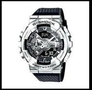 （全新款} 卡西歐CASIO 歡迎詢問 最新 G-SHOCK 雙顯潮流運動錶 GM-110-1A  黑x銀 限量