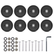 Set of 8 Travel Luggage Suitcase Replacement Wheels 55x12mm Plastic Caster Wheels Repair Kits Shelf