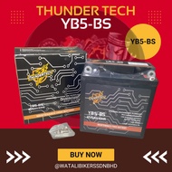 THUNDER TECH YTZ5S-BS (12V5AH/10HR) / YB5-BS / YB3-BS BATTERY MOTORCYCLE / THUNDER TECH BS