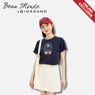 [Online Exclusive] Beau Monde Giordano Women Cotton Jersey Comic Print Short Sleeve T-Shirt