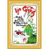 Cross-Embroidered Cross-Stitch Painting of Endless Spring Love, Husband and Wife in Harmony and Happ