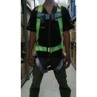 Best Seller.. H-Lift Full Body Harness Green Double Hook Lanyard With