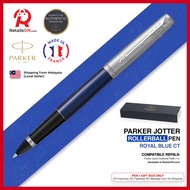 Parker Jotter Rollerball Pen - Royal Blue Chrome Trim (with Black - Medium (M) Refill) / {ORIGINAL} / [RetailsON]