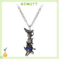 GSWLTT Jinx Keychain, Game League of Legend Arcane Arcane Necklace Jewelry,  Metal Game Accessories 