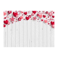 210X150Cm Valentine'S Day Background Cloth Love Flower Photo Material Photography Background Cloth