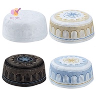 REPKG Muslim Hat Fashion Embroidery Cotton Musliman Turban