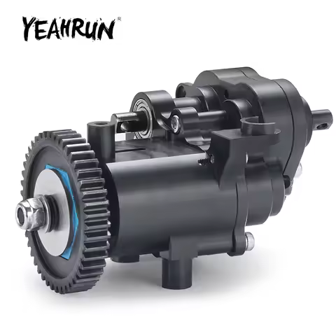 YEAHRUN Black Metal Transmission Center Gearbox Case 2 Speed for TRX4 TRX-4 TRX-6 1:10 RC Crawler Ca