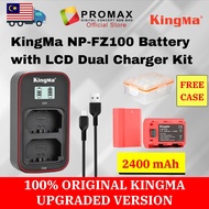 CHEAPEST! KingMa NP-FZ100 2400mAh Battery with FREE Battery Case / LCD Dual Charger Kit for Sony
