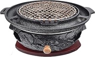 BBQ Barbeque Barbecue Stove, BBQ, Top Smokeless Charcoal Grill, Cast Iron Grill, Served with Maifan 