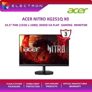 Acer Nitro KG251Q X0 24.5" FHD 200Hz Flat Gaming Monitor ( DP, HDMI, 3 Yrs Wrty )