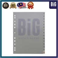 INDEX DIVIDER PLASTIC PP 1-15 GREY