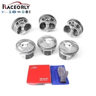 RACEORLY Pistons & Rings For Jaguar Land Rover 3.0L V6 Supercharged AJ126 306PS