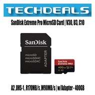 SanDisk Extreme Pro MicroSD Card | V30 U3 C10 A2 UHS-1 R170MB/s W90MB/s | with Adapter - 400GB