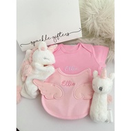 Baby Unicorn gift set - Free Name Embroidery New Born Gift Set
