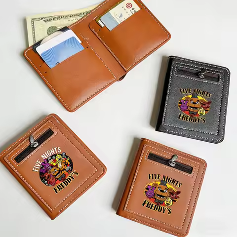Five Nights At Freddys Coin Purse Passport PU Waterproof Wallet Animal Driving Multifunctional Bag I
