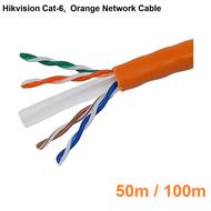 Loose 50m / 100m Hikvision Cat6 UTP Network Cable - Loose Without RJ45 Termination - Hikvision Cat6 