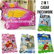 HOT 2 IN 1 SET CADAR PATCHWORK KARTUN KANAK-KANAK SINGLE / OLI COLLECTION PATCHWORK BED SHEET CARTOO