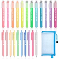 Bible Highlighters and Pens, 22 Pack Journaling Kit, 12 Colors Gel Highlighters and 10 Colors Ballpo