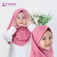 Instant Bergo Malay Chin Hijab for Girls 0-10 Years Old Jersey Material Tudung Budak Perempuan